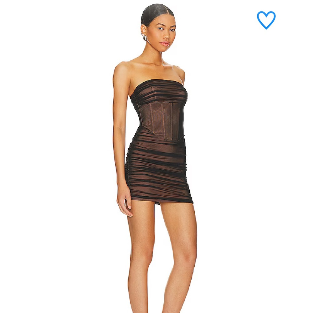 Superdown Black Mesh Dress